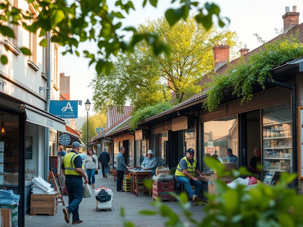 Ilustracja przedstawiająca panele fotowoltaiczne na dachu budynku w Imielinie, symbolizująca inwestycję w OZE i oszczędności dzięki dotacji.
