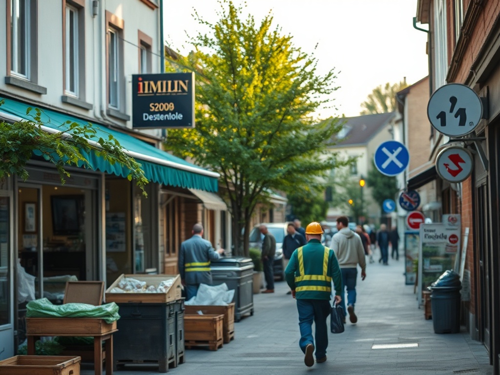 Ilustracja paneli fotowoltaicznych i magazynu energii w mieście Imielin, symbolizująca inwestycje w zieloną energię.