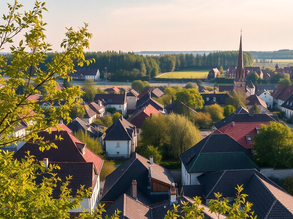 Imieliński kasztanowiec w pełnym białym kwiecie, symbol wiosny w mieście.